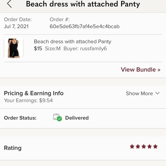 Beach dress with attached Panty - Picture 10 of 10